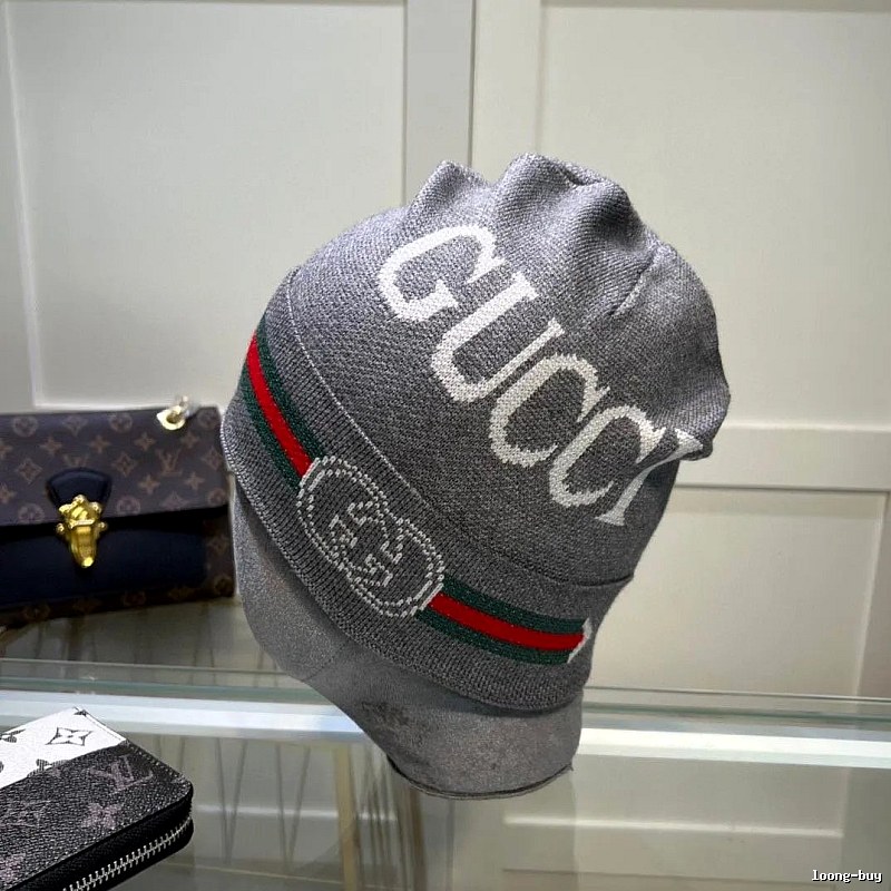 Ribbed Stripe Gucci Knit Beanie for Denim Pairing