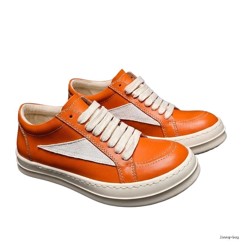 Rick Owens orange and white casual shoes