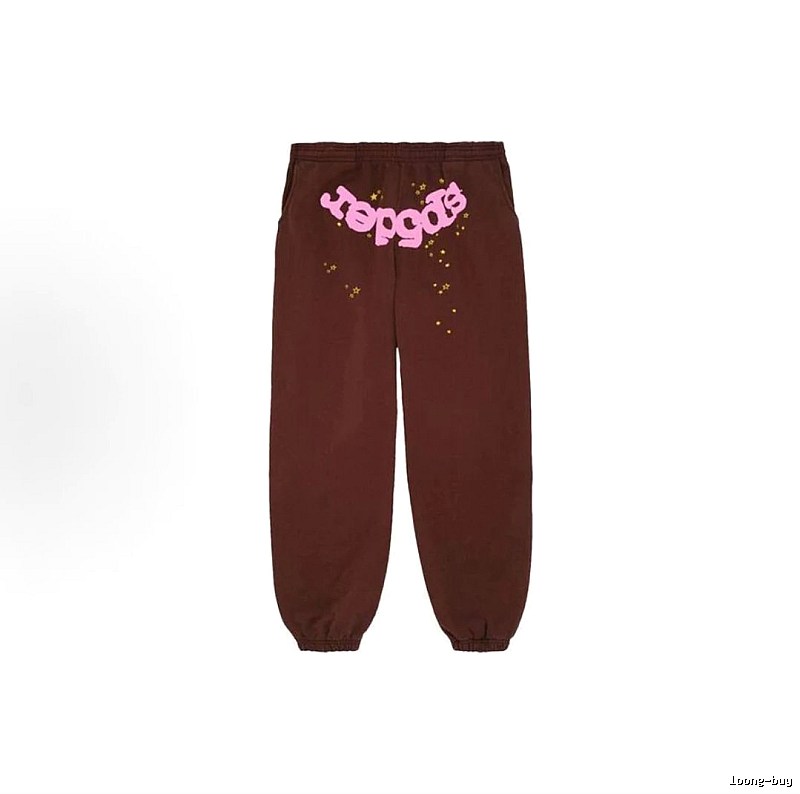Sp5der Brown Graphic Sweatpants Lifestyle Edit