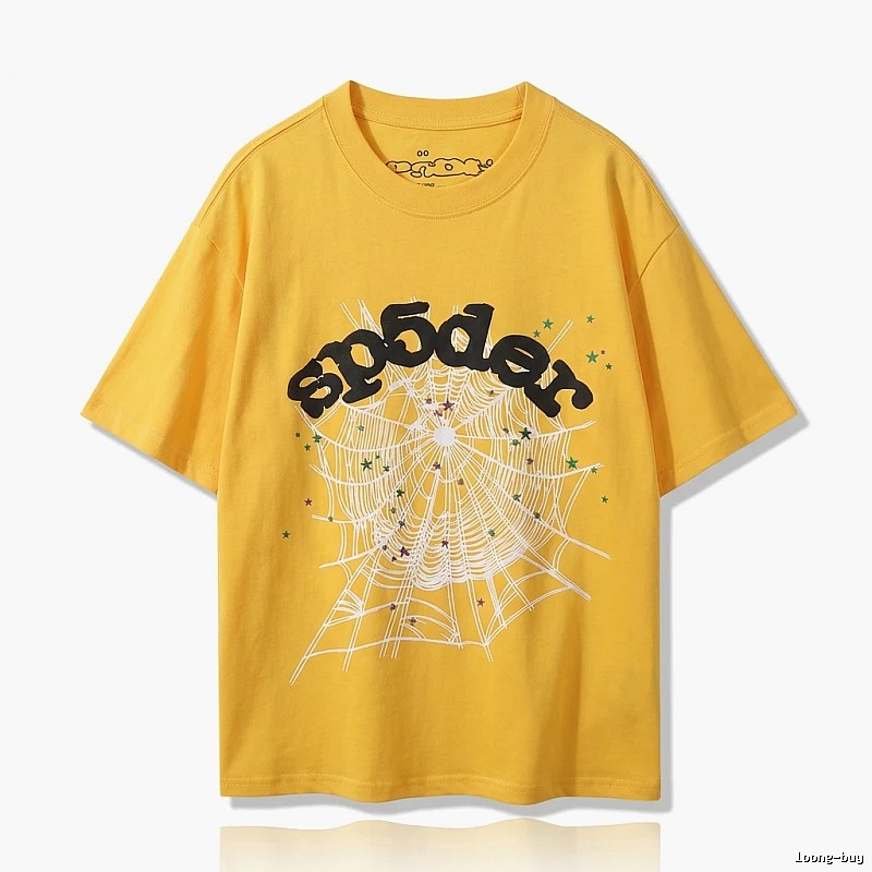 Sp5der Cobweb Cool Yellow T-shirt