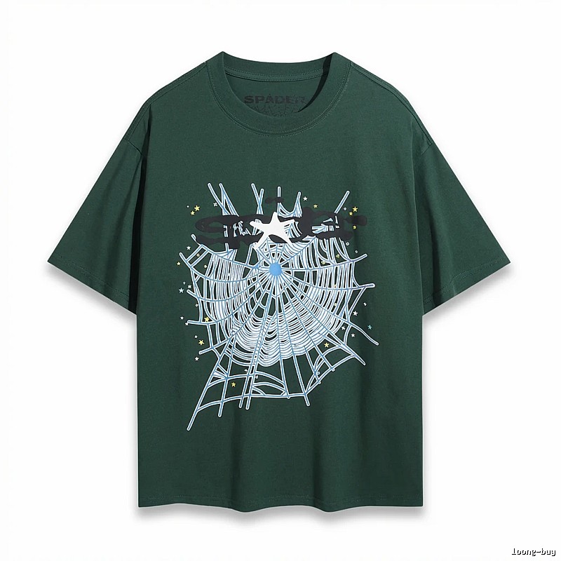 Sp5der Spider Web Print Short-Sleeve T-Shirt