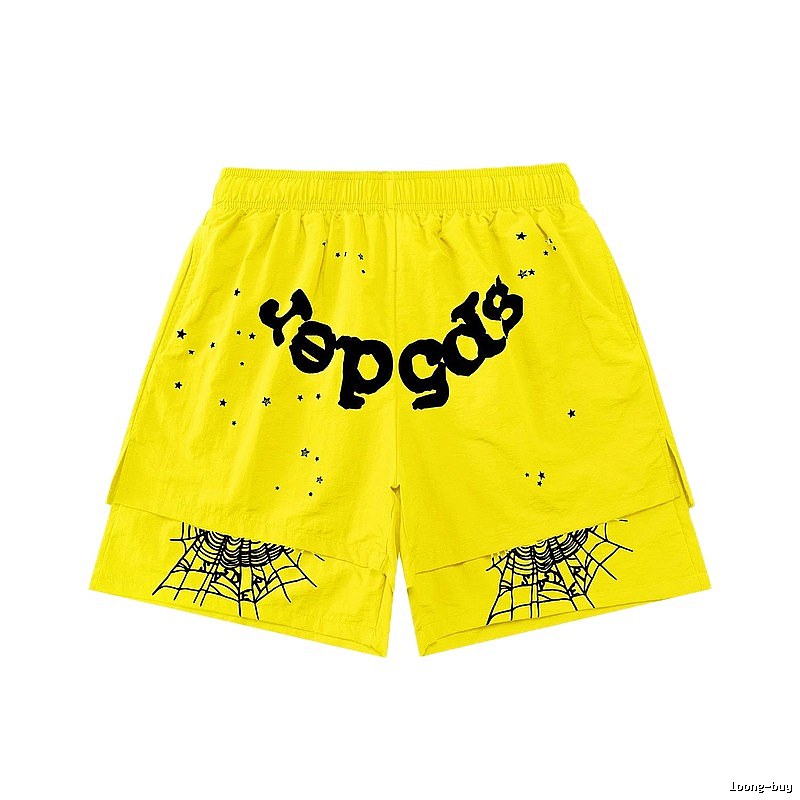 Sp5der trendy and cool style yellow shorts