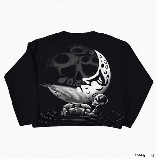Sport Anime graphic sweater Black Knit Top for Warm Weather