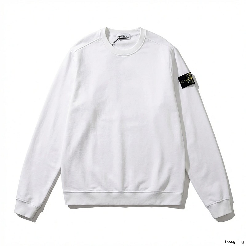 Stone Island basic simple white sweatshirt