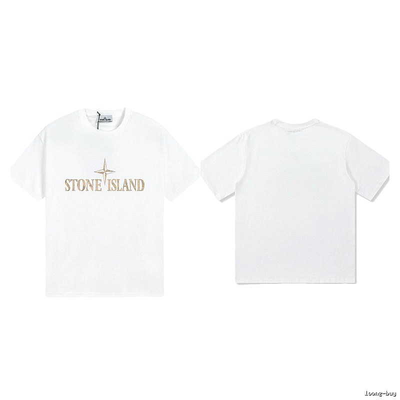 Stone Island Classic Street Style White Short Sleeve T-Shirt