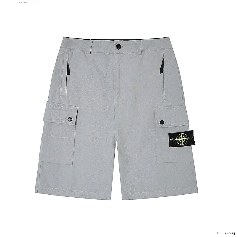 Stone Island Classic Technical Workwear Style Light Grey Shorts