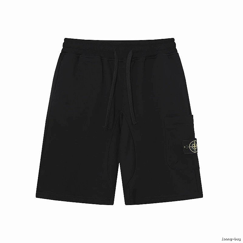 Stone Island Compass Collection Workwear Style Black Shorts
