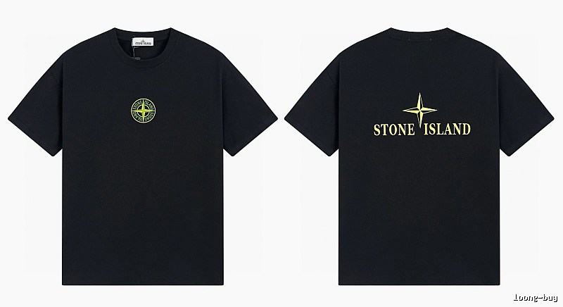 Stone Island Compass Series Streetwear Black Short Sleeve T-Shirt
