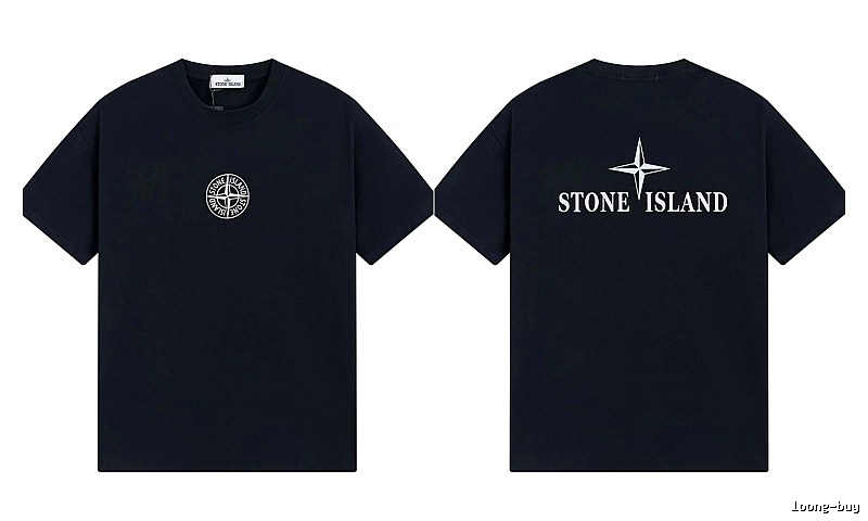 Stone Island Compass Street Style Black Short Sleeve T-shirt