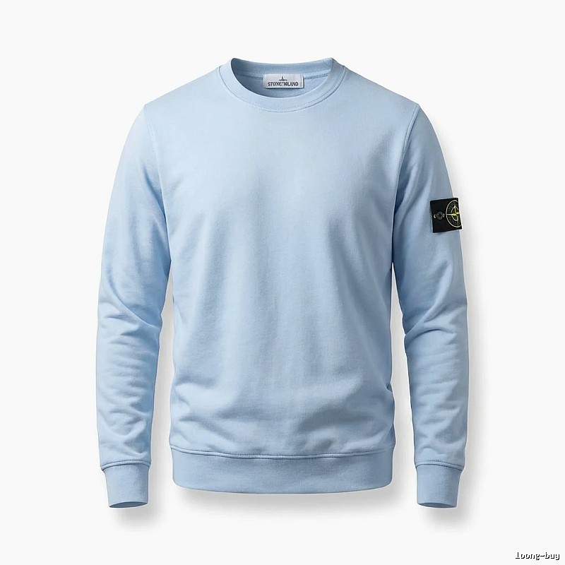 Stone Island minimalist light blue sweatshirt