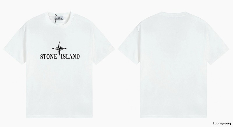 Stone Island Printed Street Style White T-Shirt