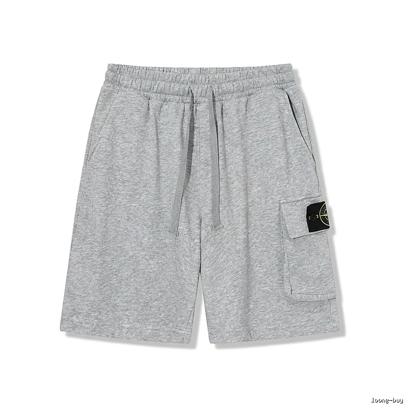 Stone Island workwear style grey shorts