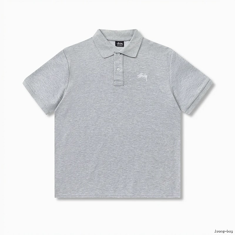 Stussy basic grey Polo shirt