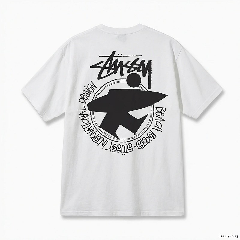Stussy beach style white T-shirt