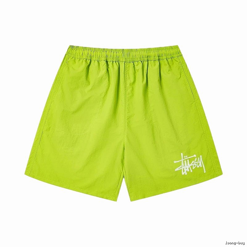 Stussy Classic Logo Street Style Fluorescent Green Shorts