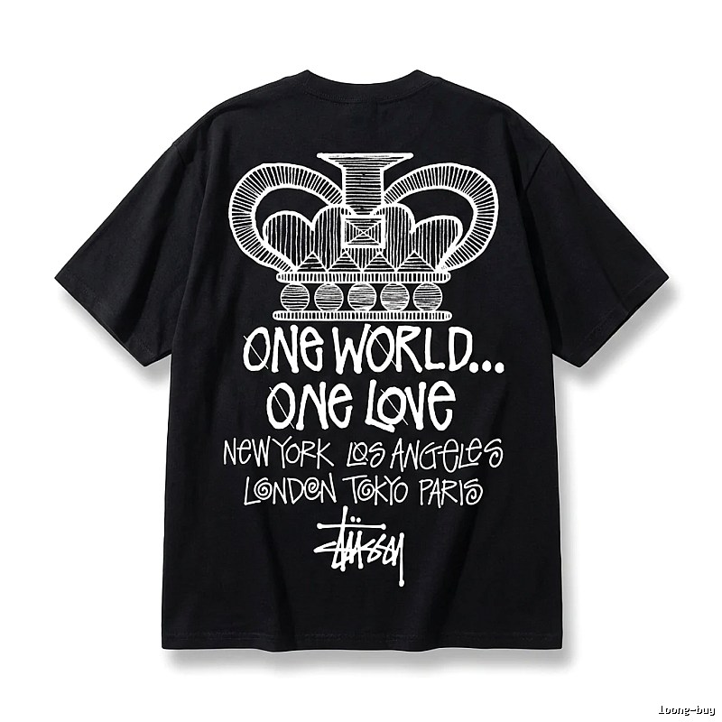 Stussy Crown Print Black T-shirt