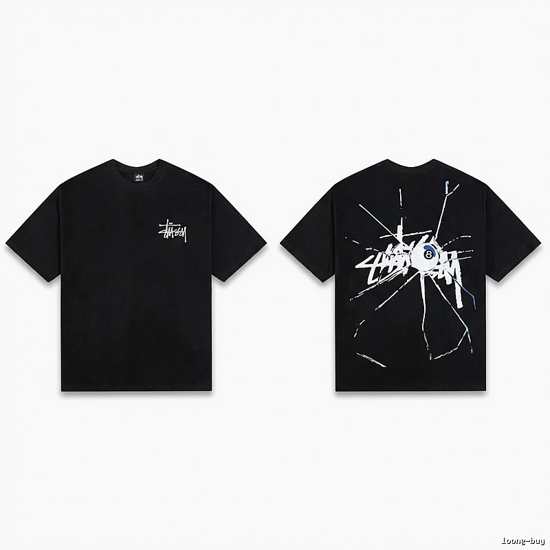 Stussy dark ripped style short-sleeve shirt