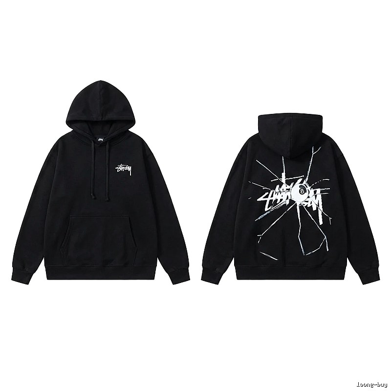 Stussy dark style black hoodie