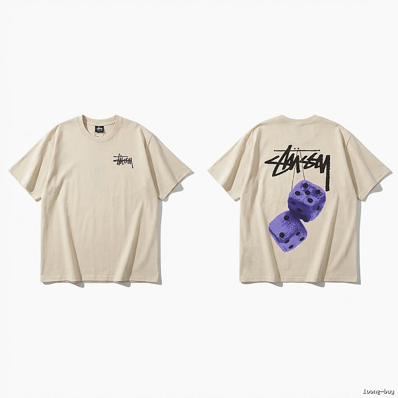 Stussy Dice Print Beige T-shirt