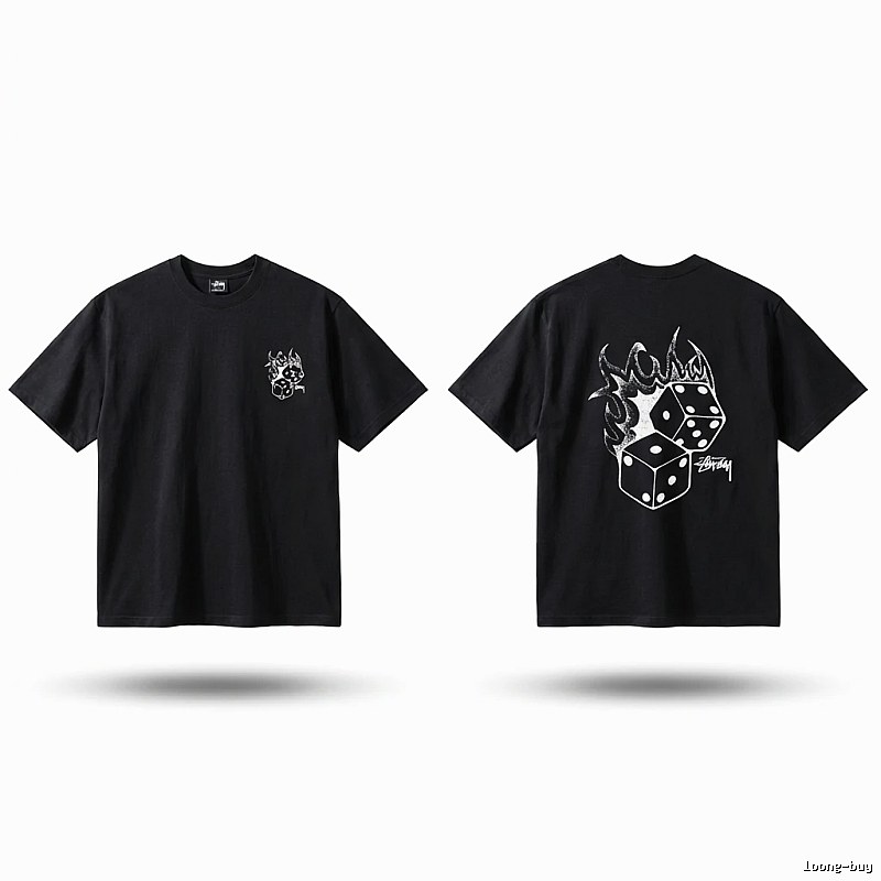 Stussy Dice Print Black T-shirt