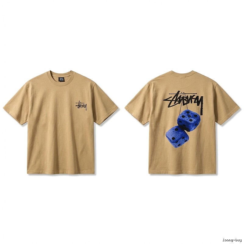 Stussy Dice Print Khaki Short-sleeve