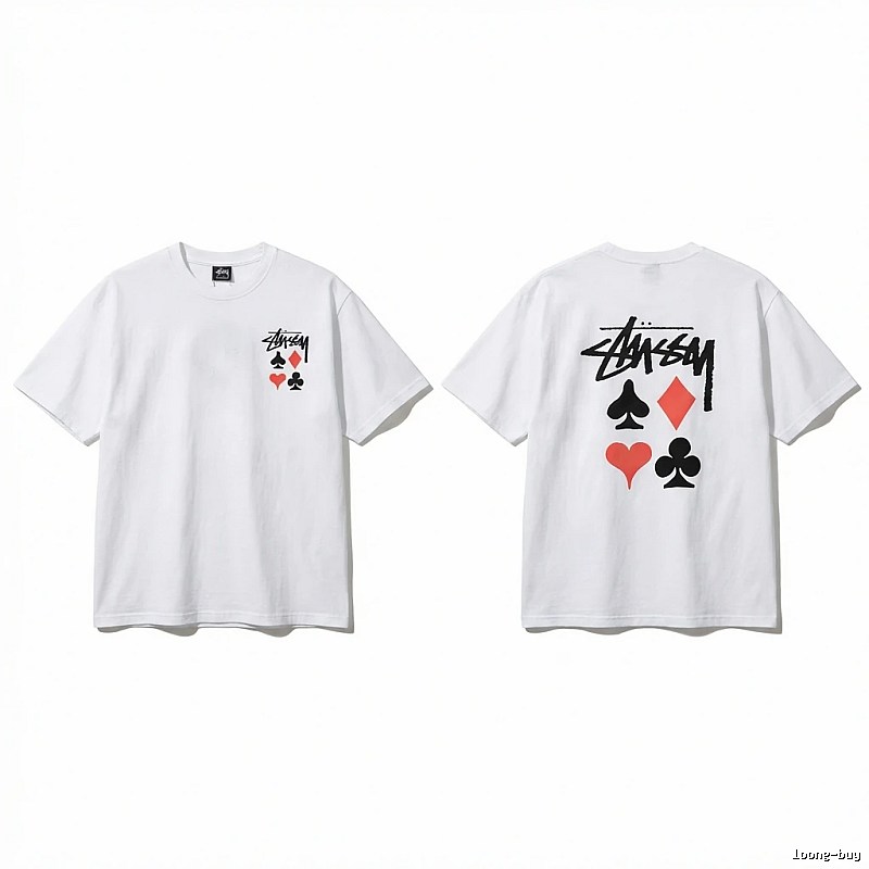 Stussy Playing Card Style White T-Shirt