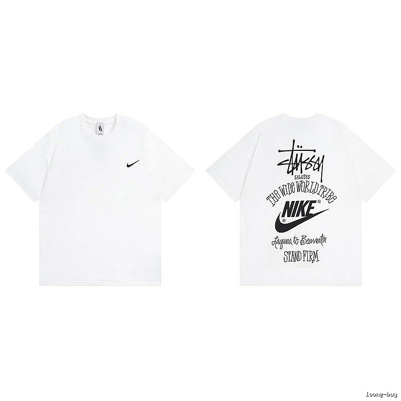Stussy White Spider Graphic T-Shirt Poolside Style Logo