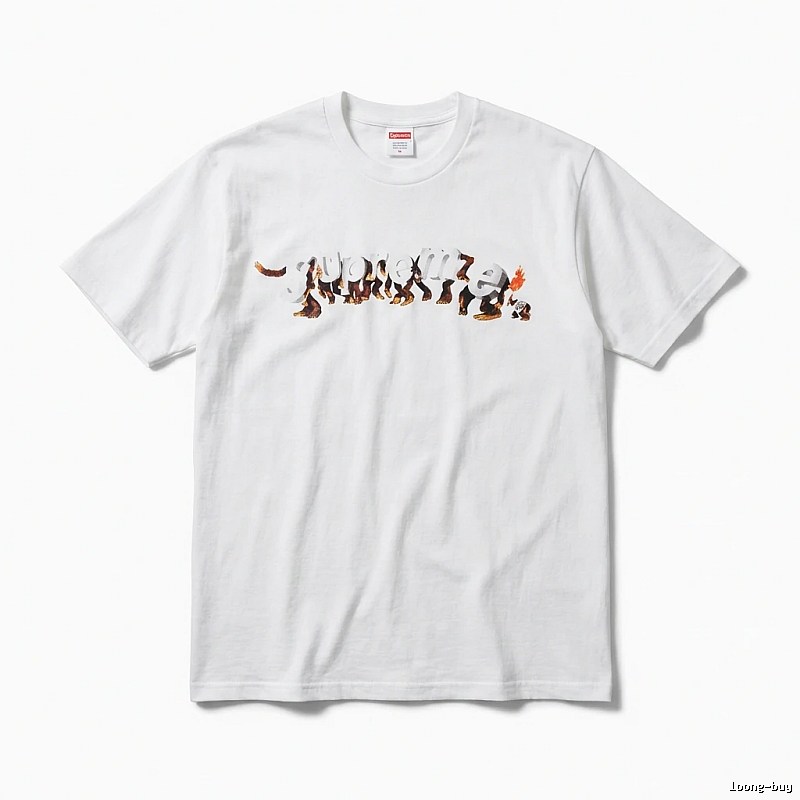 Supreme Animal Print Simple White T-shirt