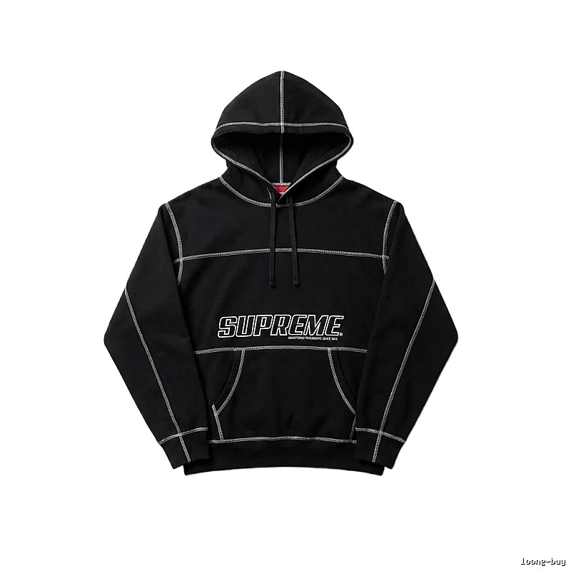 Supreme basic street style black sweatshirt