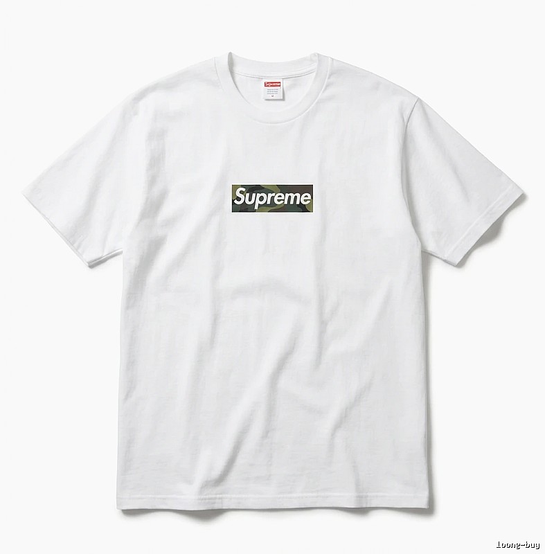 Supreme camouflage style white T-shirt