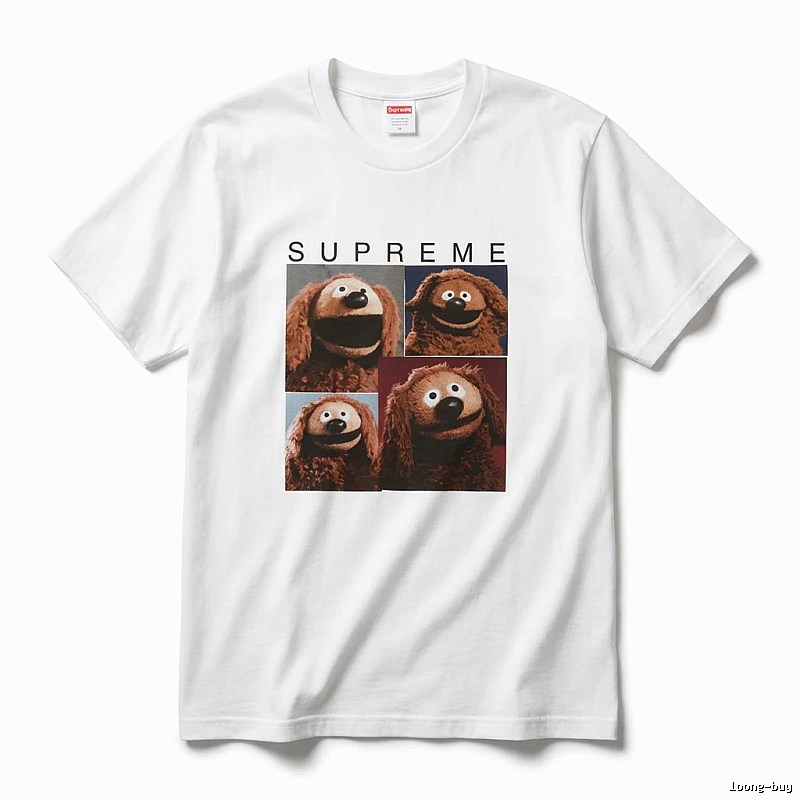 Supreme cartoon print white T-shirt