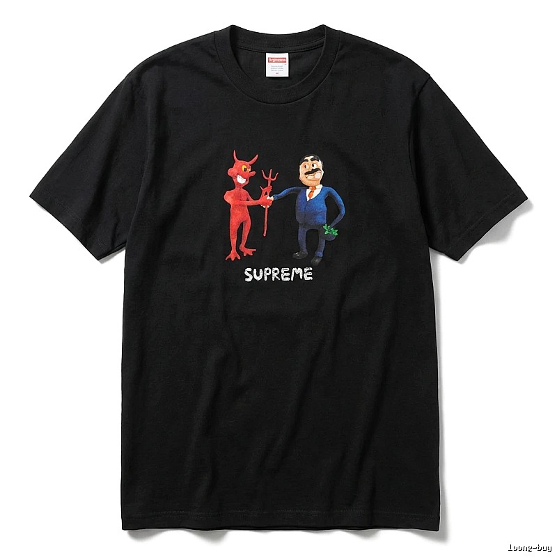 Supreme Cartoon Style Black T-shirt