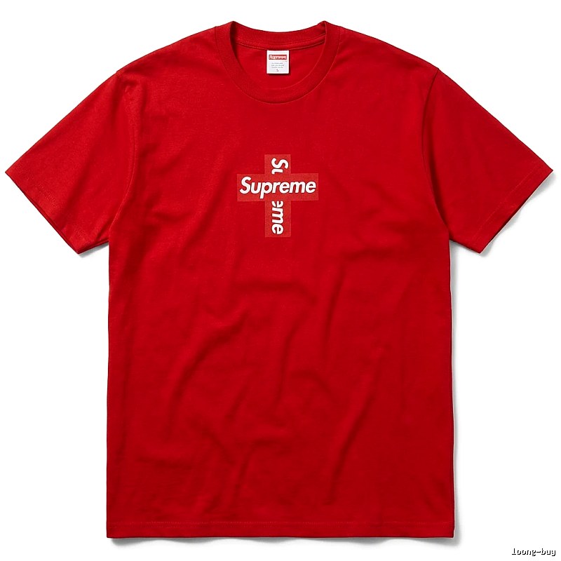 Supreme Cross Simple Style Red Clothes