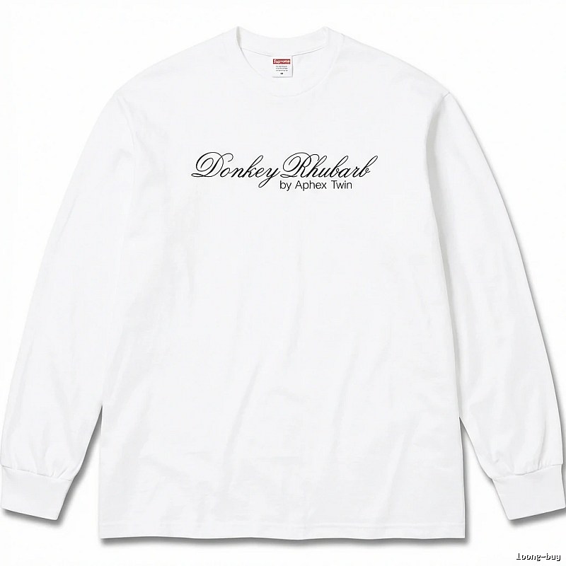 Supreme letter style white long-sleeve