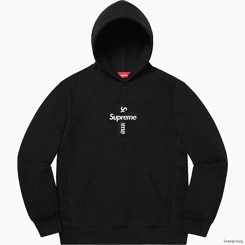 Supreme Lightweight Logo hoodie Gray Red Oversized for Trend Styling