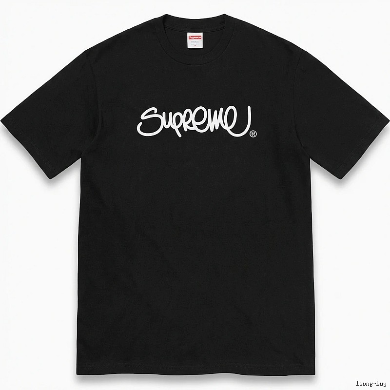 Supreme minimalist style black T-shirt