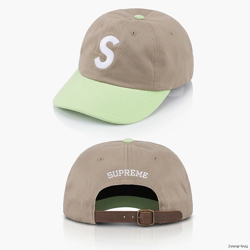 Supreme minimalist style gray-green hat