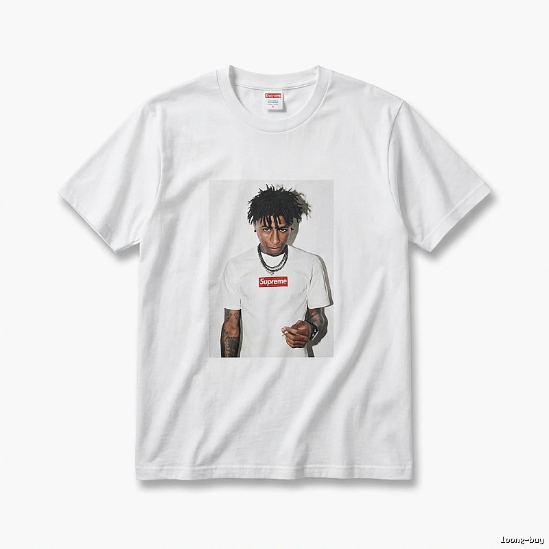 Supreme Portrait Print Style White T-shirt