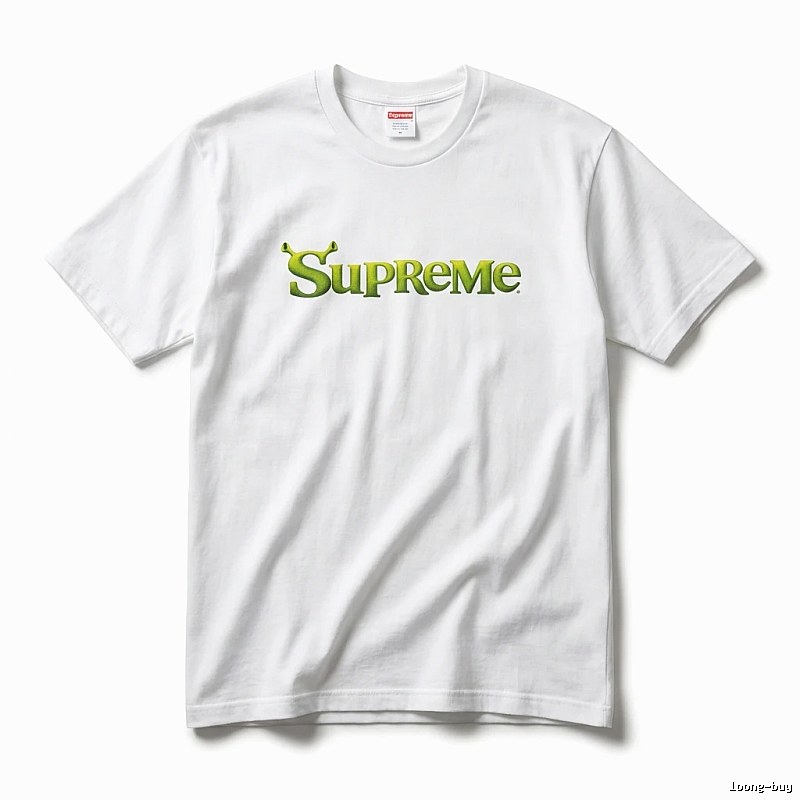 Supreme-printed trendy and cool white T-shirt