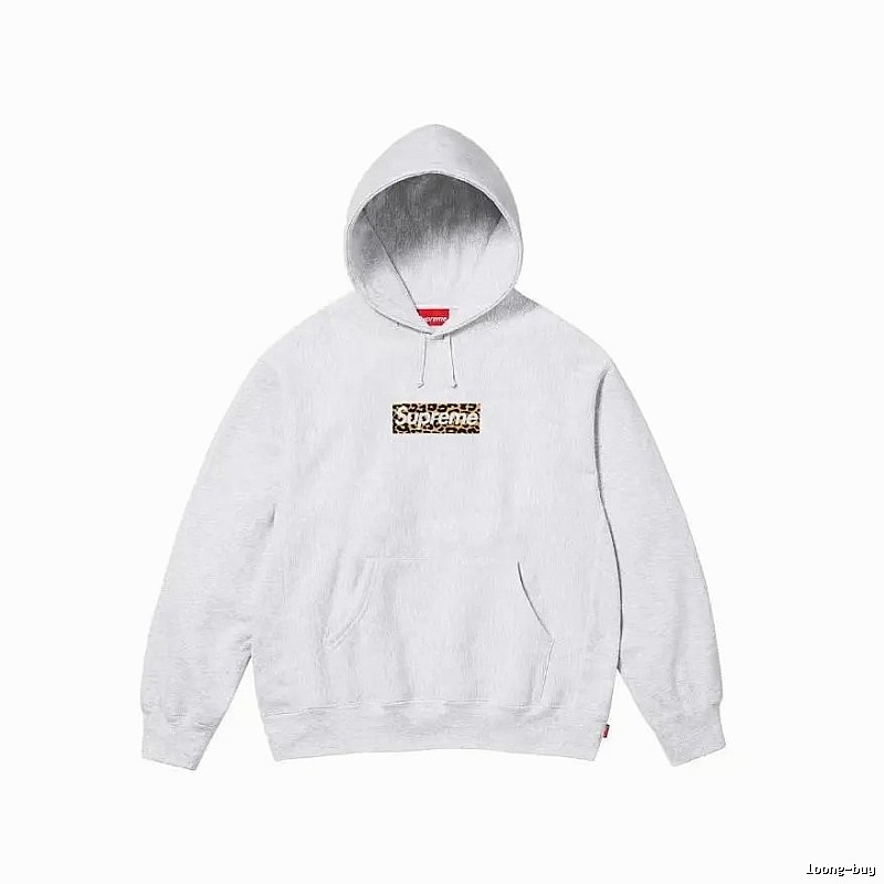 Supreme Resort Logo hoodie Gray Red Oversized for Travel Looks
