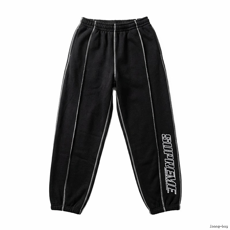 Supreme Side Lettering Black Sweatpants