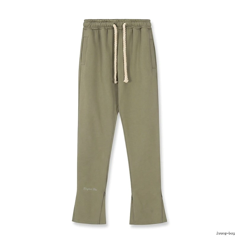 SynaWorld casual style olive green trousers