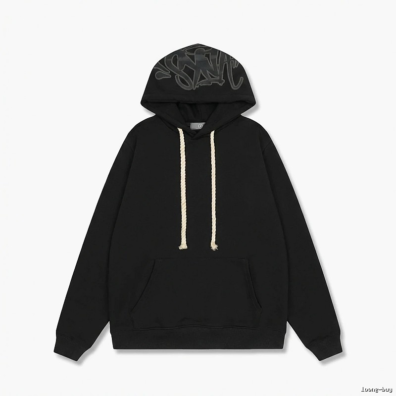 SynaWorld graffiti-style black hoodie