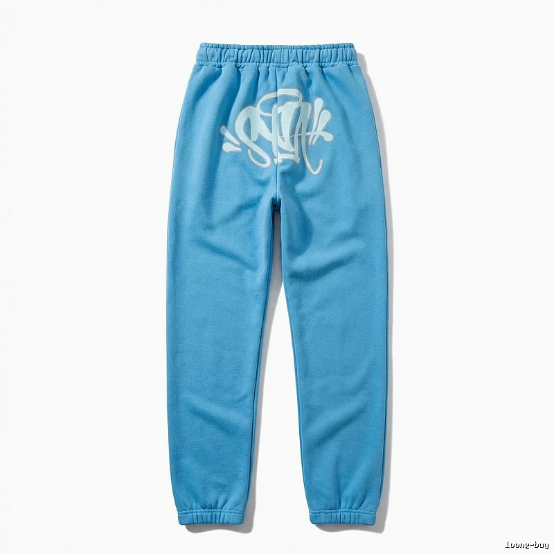 SynaWorld graffiti-style light blue sweatpants
