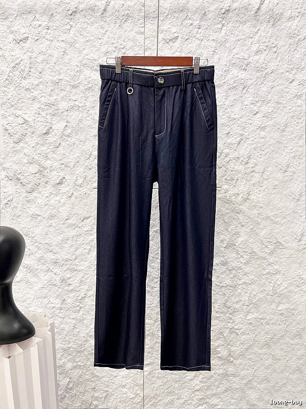 Tailored Straight Trousers - pressed-looking front and clean waistband for weekend