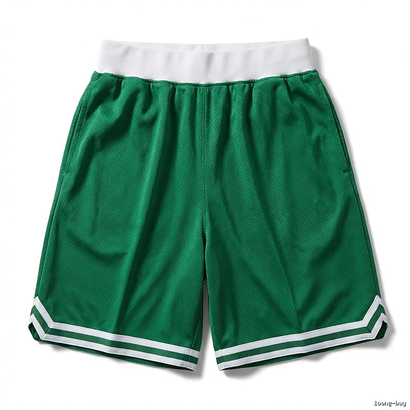 Tatum green and white retro-style shorts