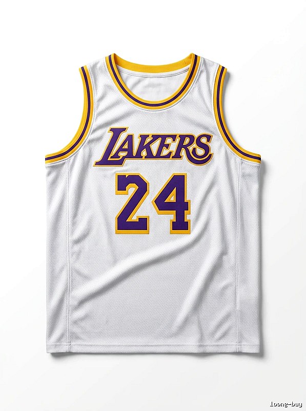 The No. 24 white jersey of the Kobe Lakers.