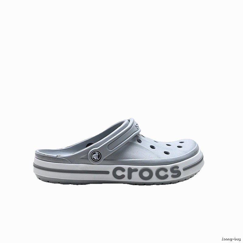 The trendy and cool style of Crocs clogs in silver gray.