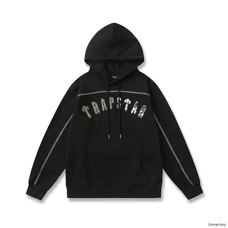 Trapstar Letter Style Black Hoodie