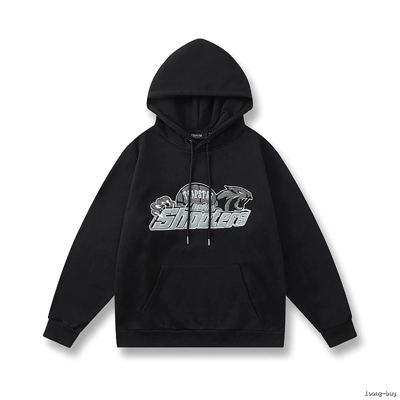 Trapstar - printed trendy and cool black hoodie
